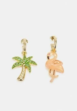 Coach TROPICAL MISMATCH EARRINGS - Earrings - Gold/multicolor
