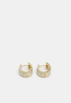 Coach HOOP EARRINGS - Earrings - Gold-coloured/chalk