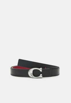 Coach SCULPTED REVERSIBLE BELT - Belt - Black/red