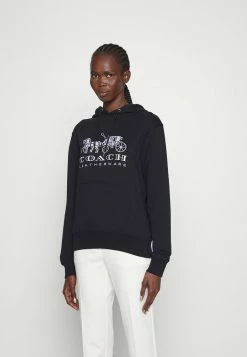 Coach EVERGREEN HORSE AND CARRIAGE HOODIE - Sweatshirt - Black