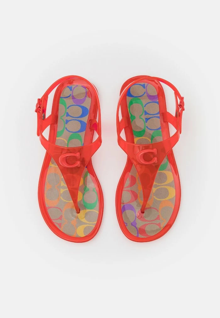 Coach NATALEE - T-bar Sandals - Red Orange 5 Coach NATALEE - T-bar Sandals - Red Orange - Image 5