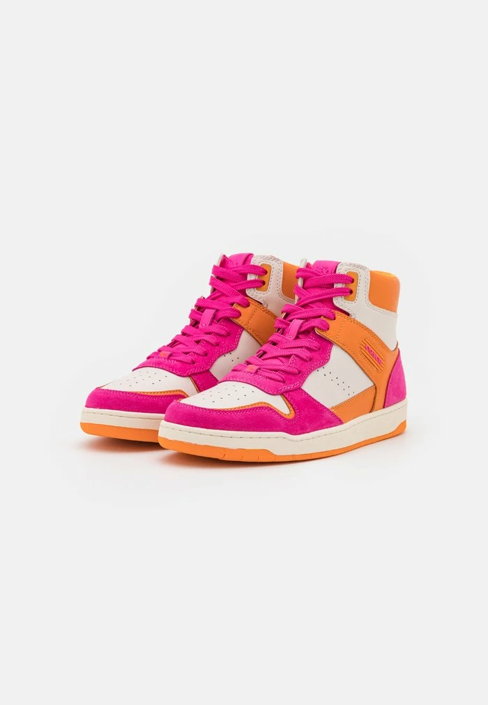 Coach High-top Trainers - Bright Fuchsia/chalk 2 Coach High-top Trainers - Bright Fuchsia/chalk - Image 2