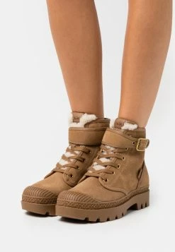 Coach TROOPER MID TOP BOOT - Lace-up Ankle Boots - Coconut/natural