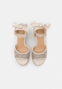 Coach PAGE WEDGE - Platform Sandals - Stone/chalk 11 Coach PAGE WEDGE - Platform Sandals - Stone/chalk -Coach Shop e4a47a7daa8d42b98498c44cc758843e
