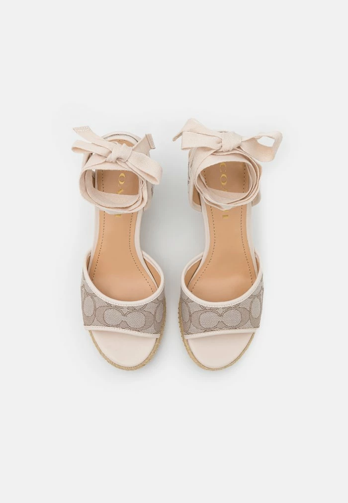 Coach PAGE WEDGE - Platform Sandals - Stone/chalk 5 Coach PAGE WEDGE - Platform Sandals - Stone/chalk - Image 5