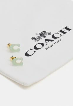 Coach STUD EARRINGS - Earrings - Green -Coach Shop e5532a183bf14c1dbe45d90cbc427361