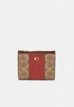 Coach SIGNATURE BIFOLD SNAP WALLET - Wallet - Tan Rust