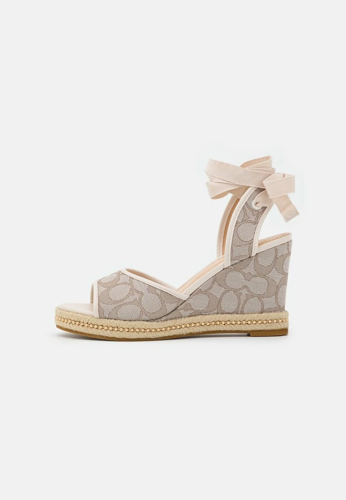 Coach PAGE WEDGE - Platform Sandals - Stone/chalk 2 Coach PAGE WEDGE - Platform Sandals - Stone/chalk - Image 2