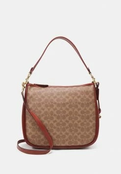Coach SIGNATURE CARY SHOULDER BAG - Handbag - Tan Rust