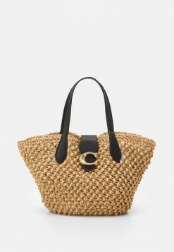 Coach SMALL POPCORN TEXTURE TOTE SET - Handbag - Natural/black