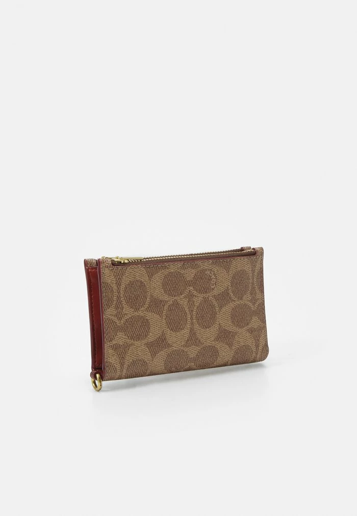 Coach SIGNATURE ZIP CHAIN CARD CASE - Wallet - Tan/rust 2 Coach SIGNATURE ZIP CHAIN CARD CASE - Wallet - Tan/rust - Image 2