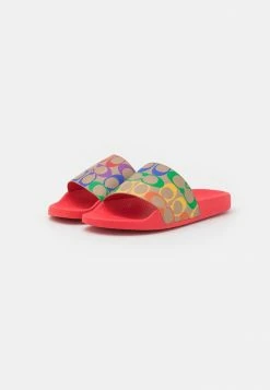 Coach UDELE RAINBOW SLIDE - Mules - Tan/multi-colored/pop Red/miami Red 9 Coach UDELE RAINBOW SLIDE - Mules - Tan/multi-colored/pop Red/miami Red -Coach Shop f81ea6163c874c3781544e98879b2304