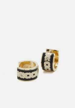 Coach HOOP EARRINGS - Earrings - Gold-coloured/black -Coach Shop f8b85ee6a858486db4452c0950d4766e